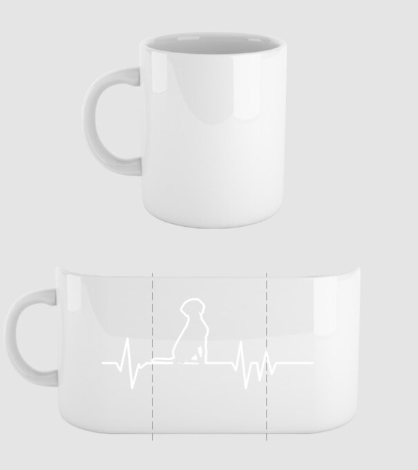 Heartbeat line Vijla model alb pe tricou