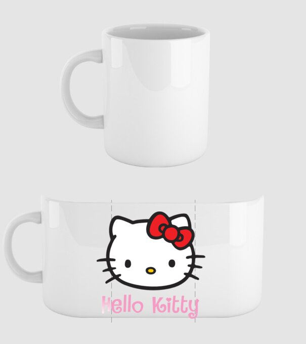 Hello Kitty model alb pe tricou