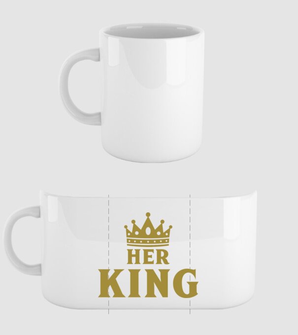 Her King model alb pe tricou