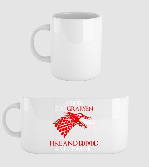 house stargaryen model alb pe tricou