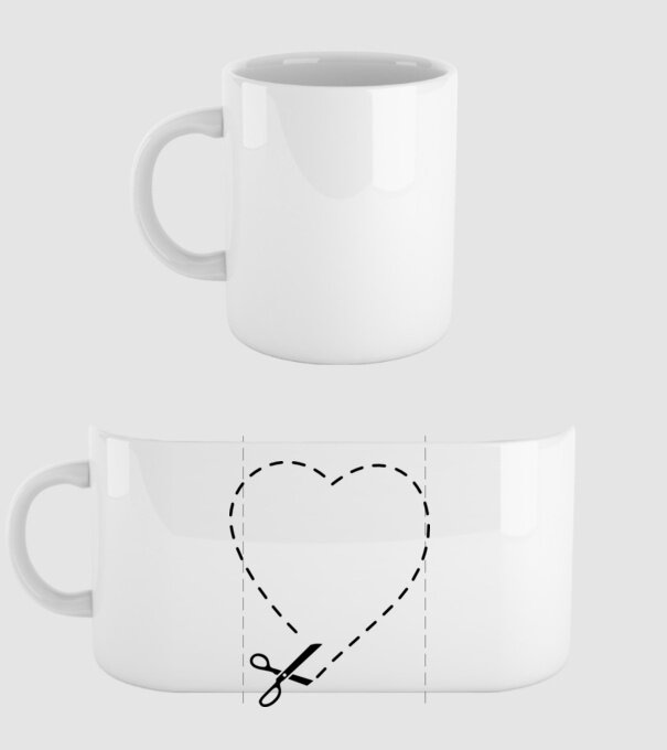 How to cut a Heart model alb pe tricou