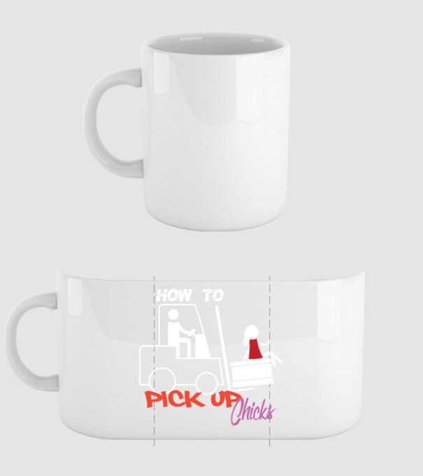 How to Pick up Chicks model alb pe tricou