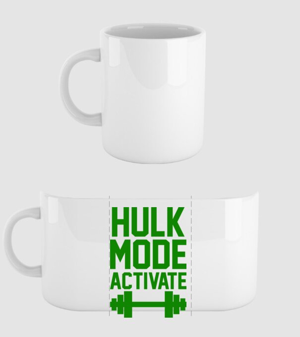Hulk mode model alb pe tricou