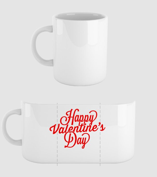 Happy Valentines day model alb pe tricou