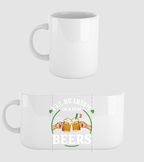 'I''ll be irish' model alb pe tricou