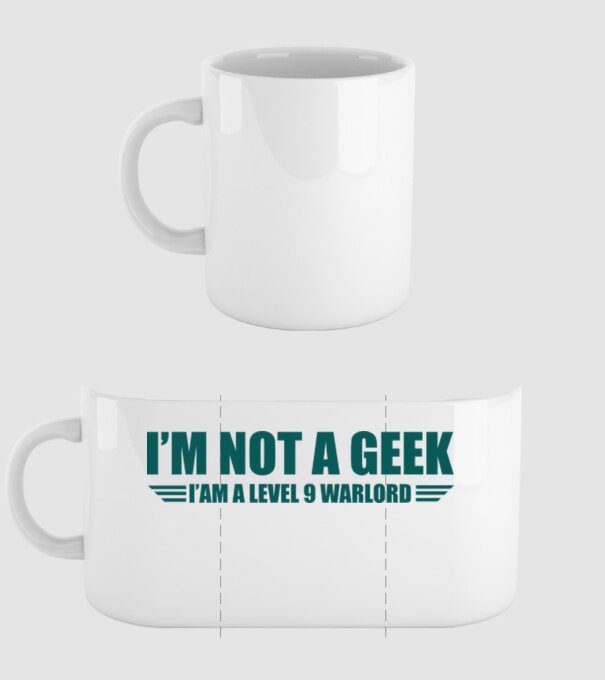 'I''m not a geek' model alb pe tricou
