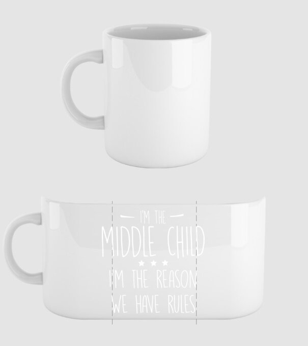 I'm the middle child model alb pe tricou