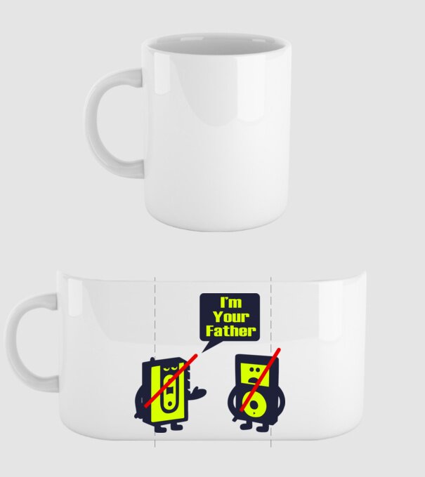 'I''m Your Father 1' model alb pe tricou