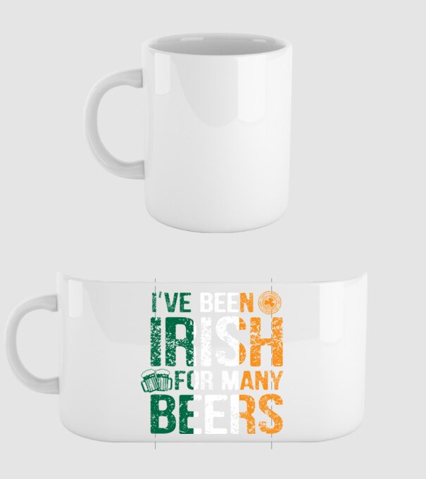 'I''ve been Irish So many Beers' model alb pe tricou