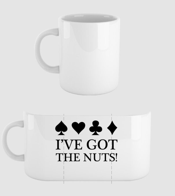'I''ve got the nuts' model alb pe tricou