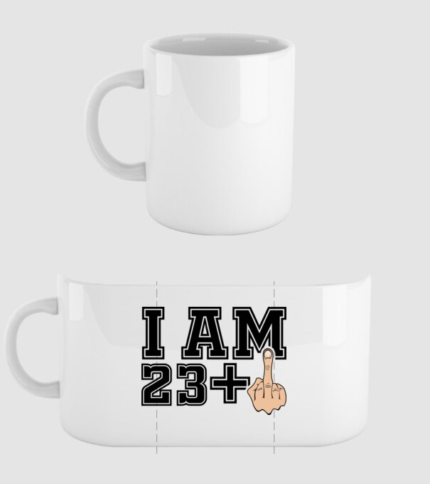 Funny Birthday I am 23 model alb pe tricou