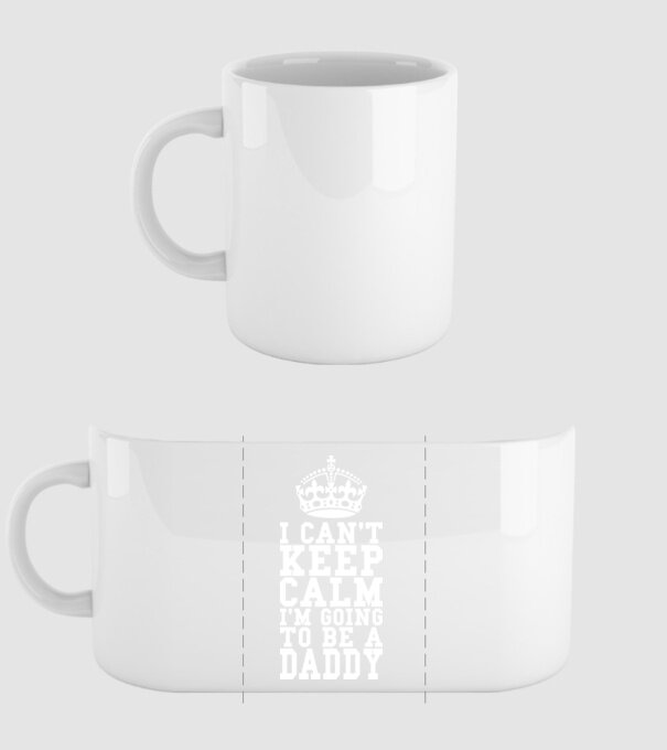 'I can''t keep calm, i''m going to be a daddy' model alb pe tricou