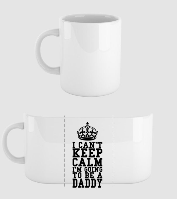 'I can''t keep calm, I''m going to be a daddy' model alb pe tricou