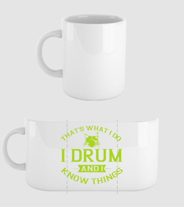 I drum I drink and I know things model alb pe tricou