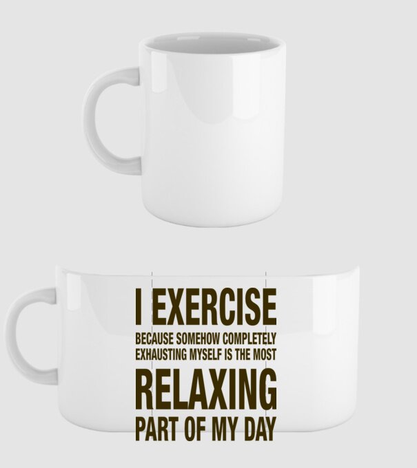 I exercise because model alb pe tricou