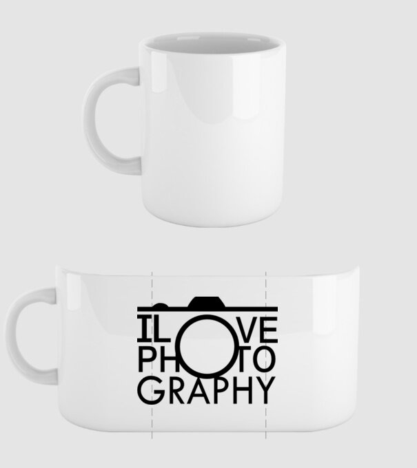 I love photography model alb pe tricou