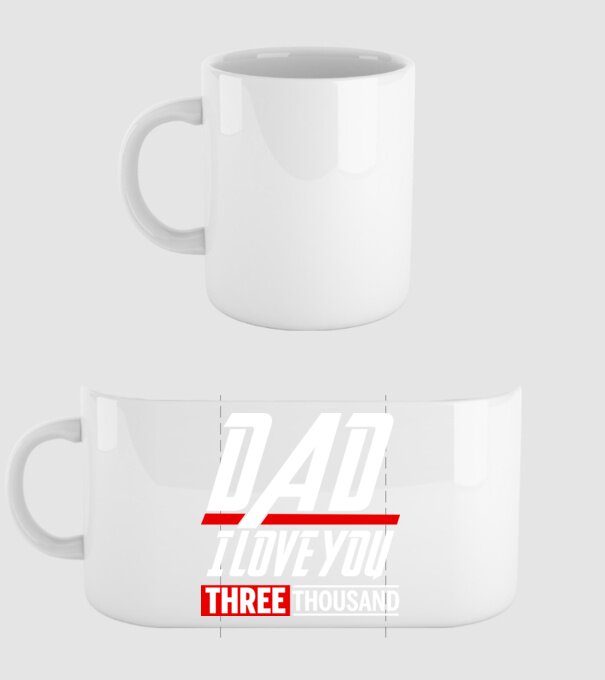 I love you three thousand model alb pe tricou