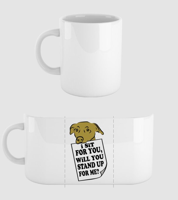 I sit for you model alb pe tricou