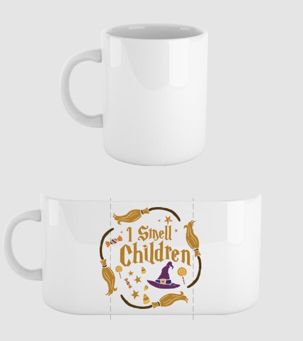 I smell children model alb pe tricou