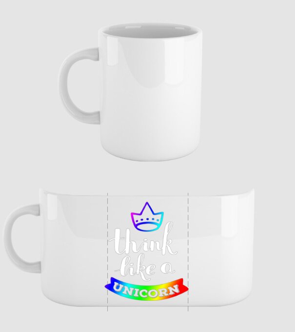 I think like a UNICORN model alb pe tricou