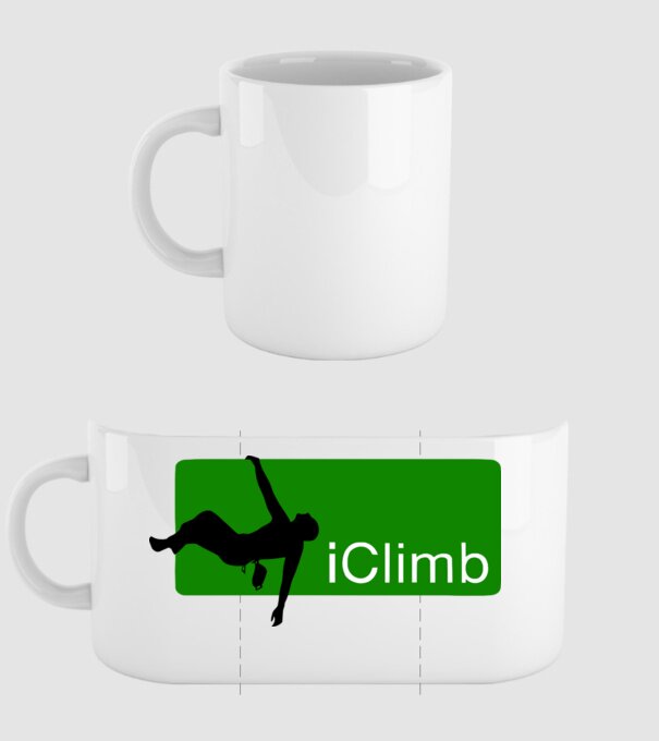 iClimb model alb pe tricou