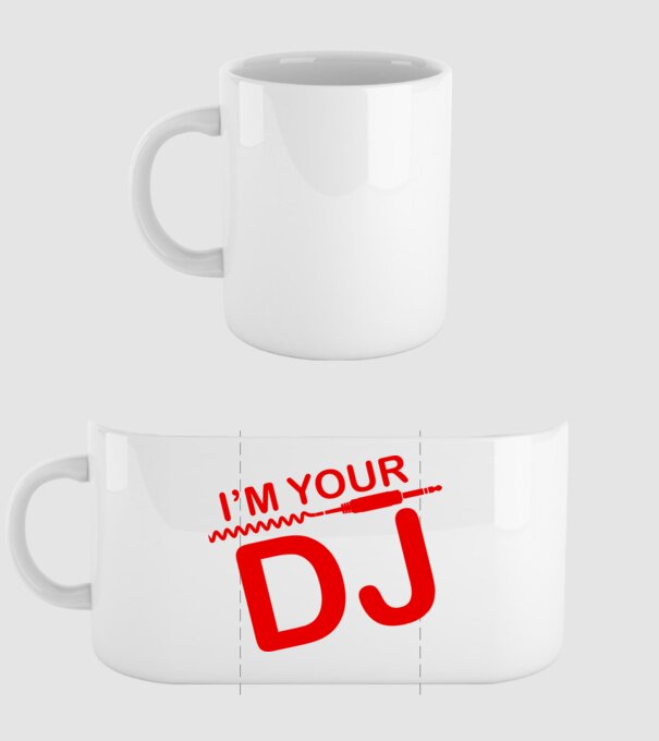 Im your DJ model alb pe tricou