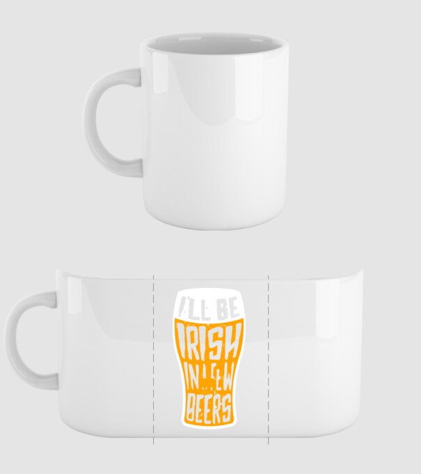 Irish in a few beer model alb pe tricou