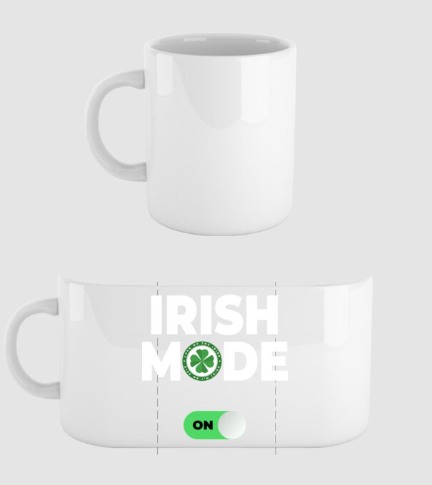 Irish mode on! model alb pe tricou
