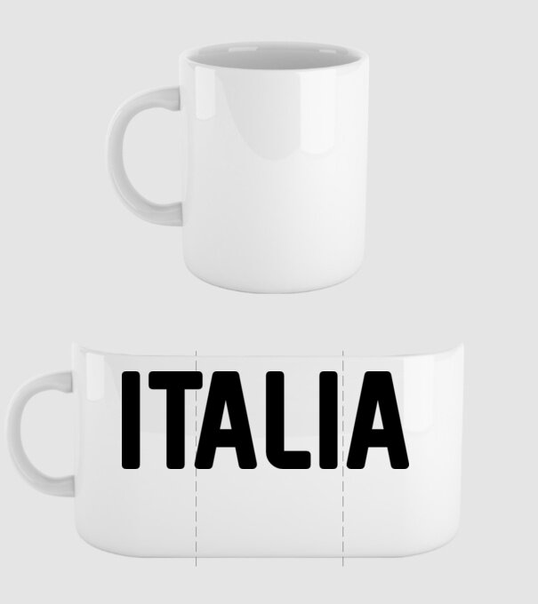 Italia model alb pe tricou