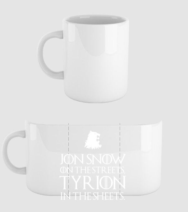 Jon Snow streets model alb pe tricou