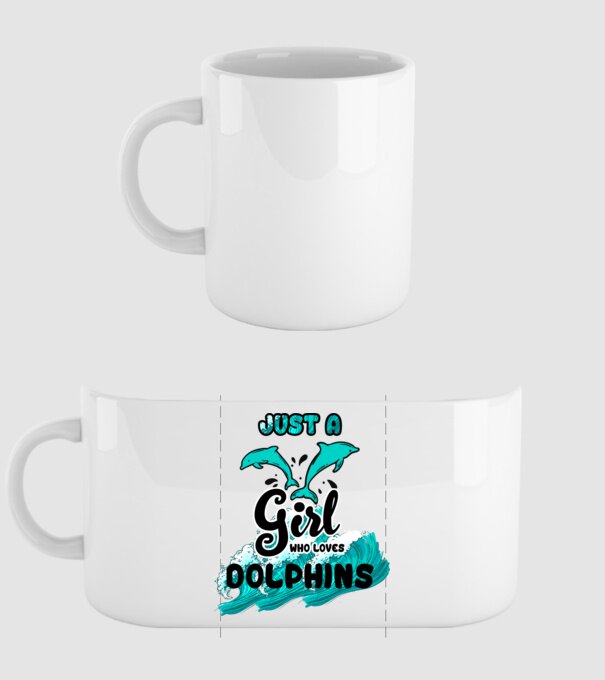 Just a girl who loves dolphins model alb pe tricou