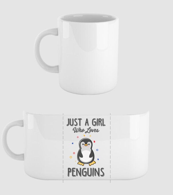 Just a girl who loves Penguins model alb pe tricou