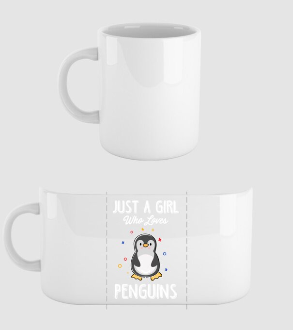 Just a girl who loves Penguins white model alb pe tricou