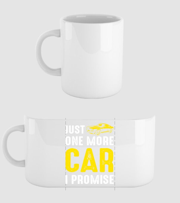 Just one more car I promise model alb pe tricou