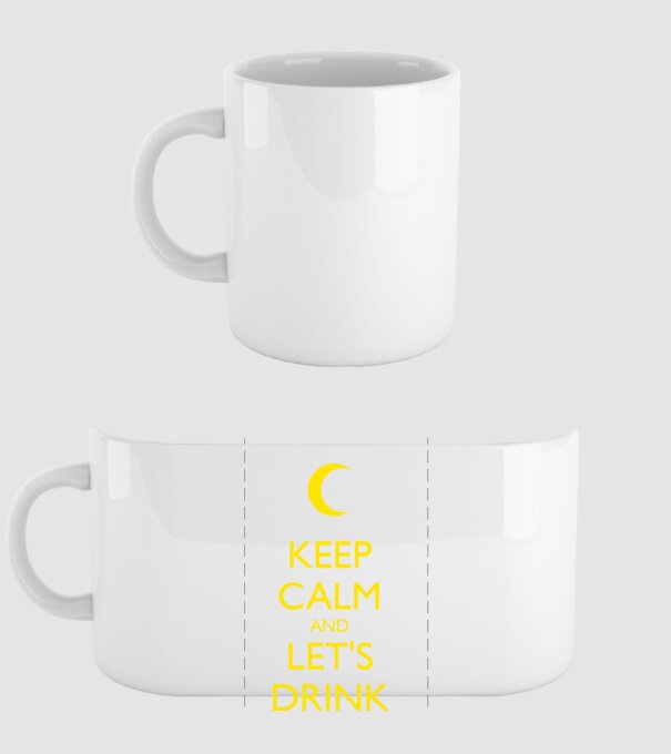 keep calm and lets drink model alb pe tricou
