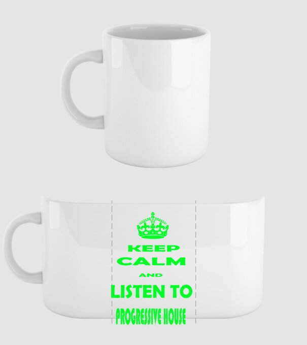 Keep Calm and Listen to prog-house model alb pe tricou