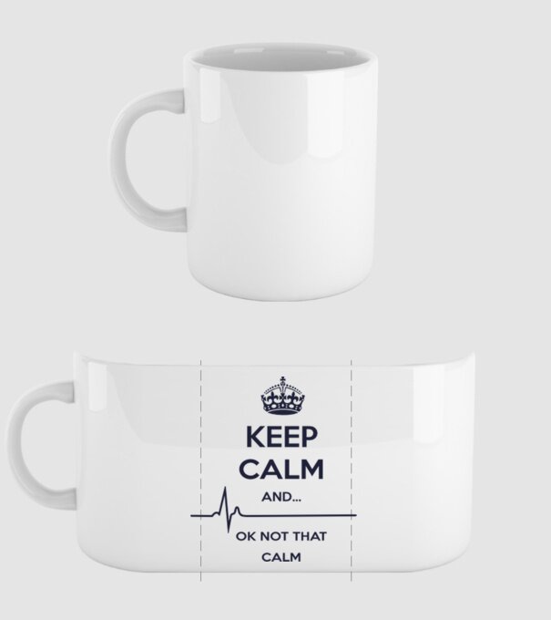 Keep calm and... Ok not that calm model alb pe tricou