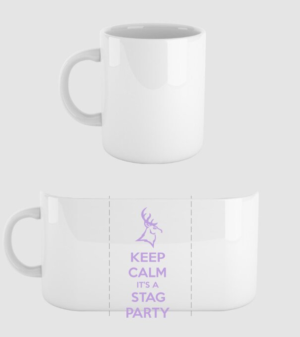 Keep calm stag party on model alb pe tricou