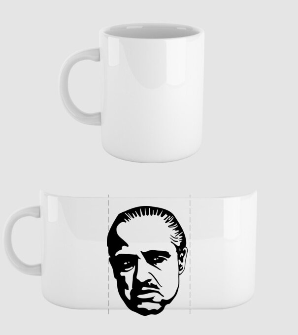 Godfather model alb pe tricou