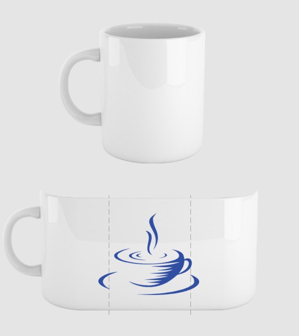 cană cafea model alb pe tricou