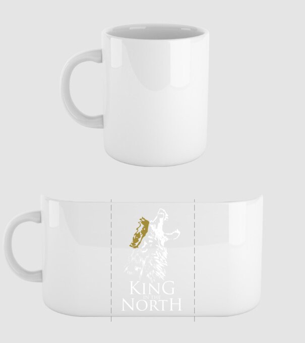 King in the north 2c model alb pe tricou