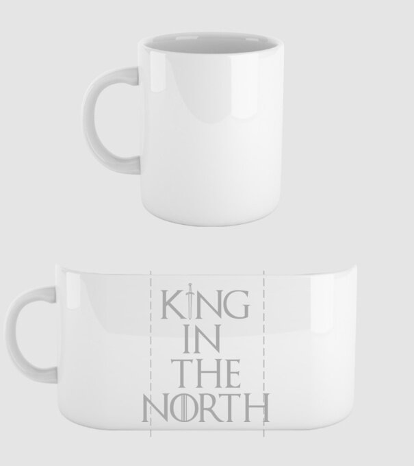 King in the North model alb pe tricou