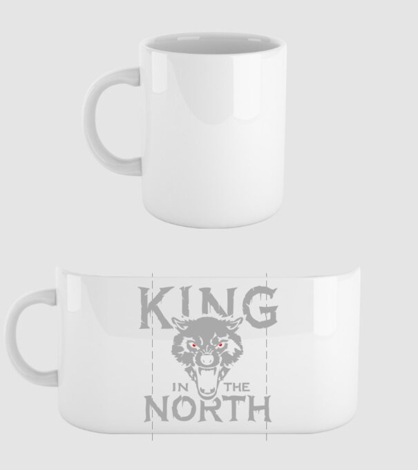 King In The Noth model alb pe tricou