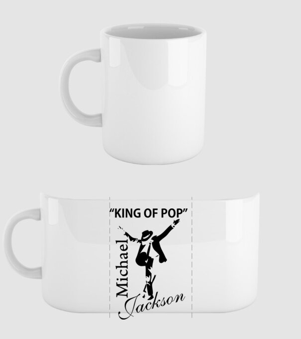 King Of Pop model alb pe tricou