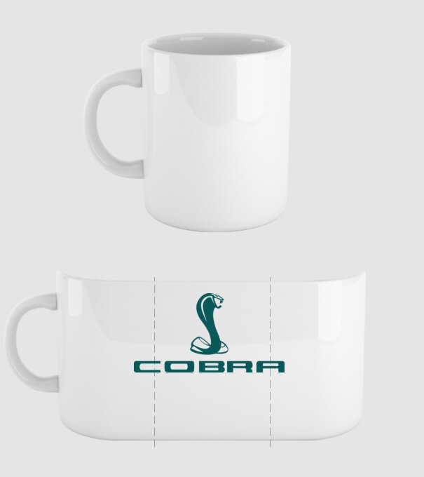 Cobra model alb pe tricou