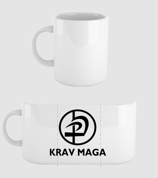 Kravmaga model alb pe tricou