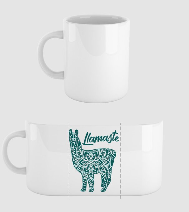 Lamaste unicolor model alb pe tricou