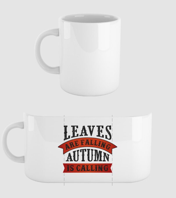 Leaves are falling autumn is calling model alb pe tricou