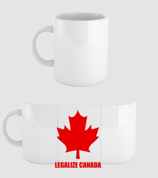 Legalize Canada model alb pe tricou