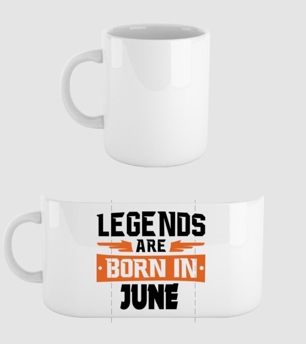 Legends are born in June model alb pe tricou